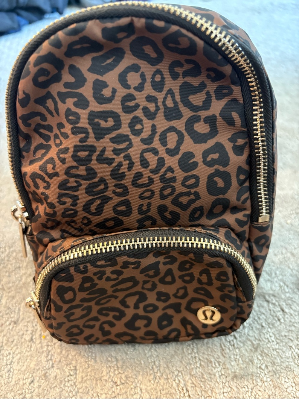 lululemon athletica Brown & Black Leopard Print Mini Backpack - Picture 2 of 2